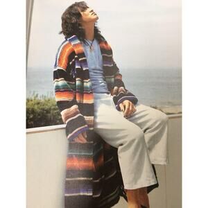 Polo Ralph Lauren RRL Navajo Knit Robe Southwest Blanket Shawl Cardigan Coat